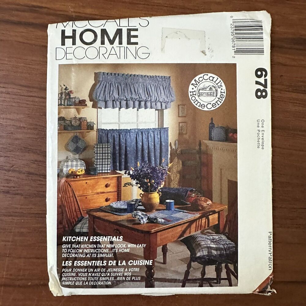UNCUT McCall's Crafts 678 Kitchen Essentials Sewing Pattern NEW